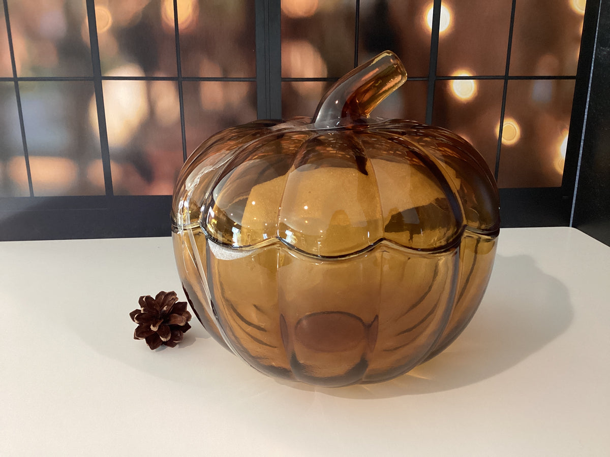 Glass Pumpkin Jar