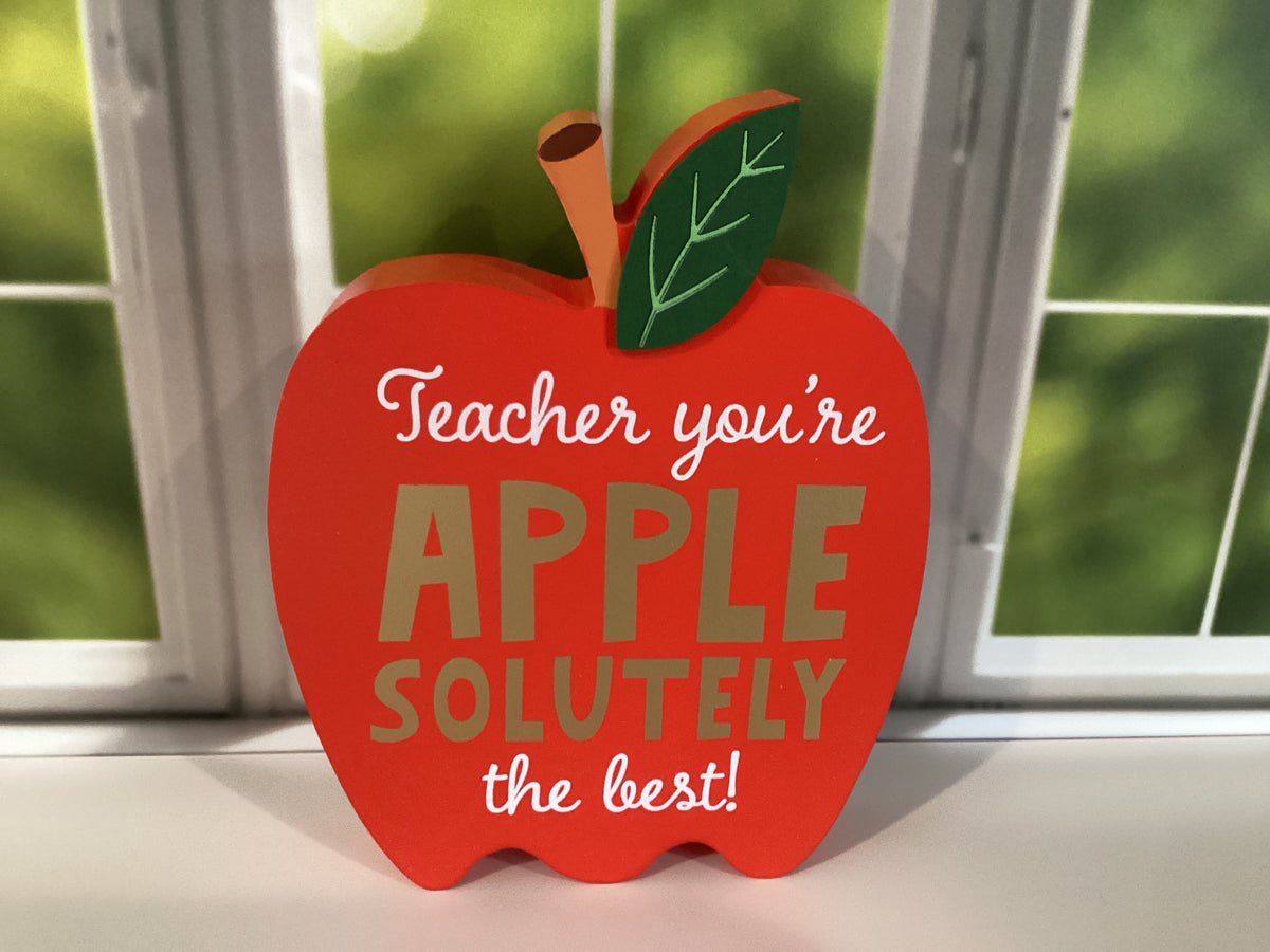 Teacher Apple Sign