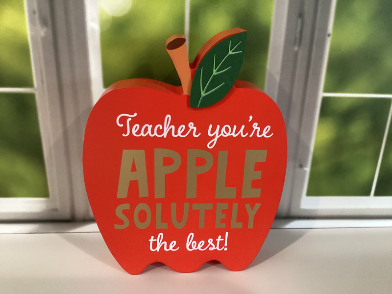 Teacher Apple Sign